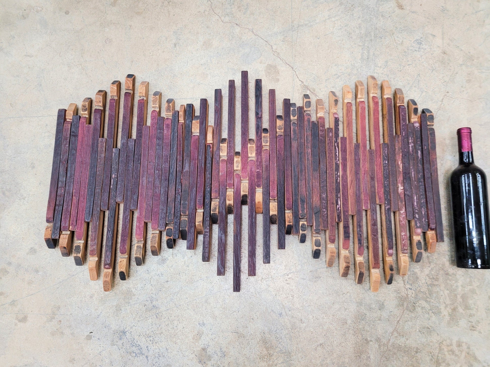 Wine Barrel Art Piece - Inda - Made from retired California wine barrels. 100% Recycled!