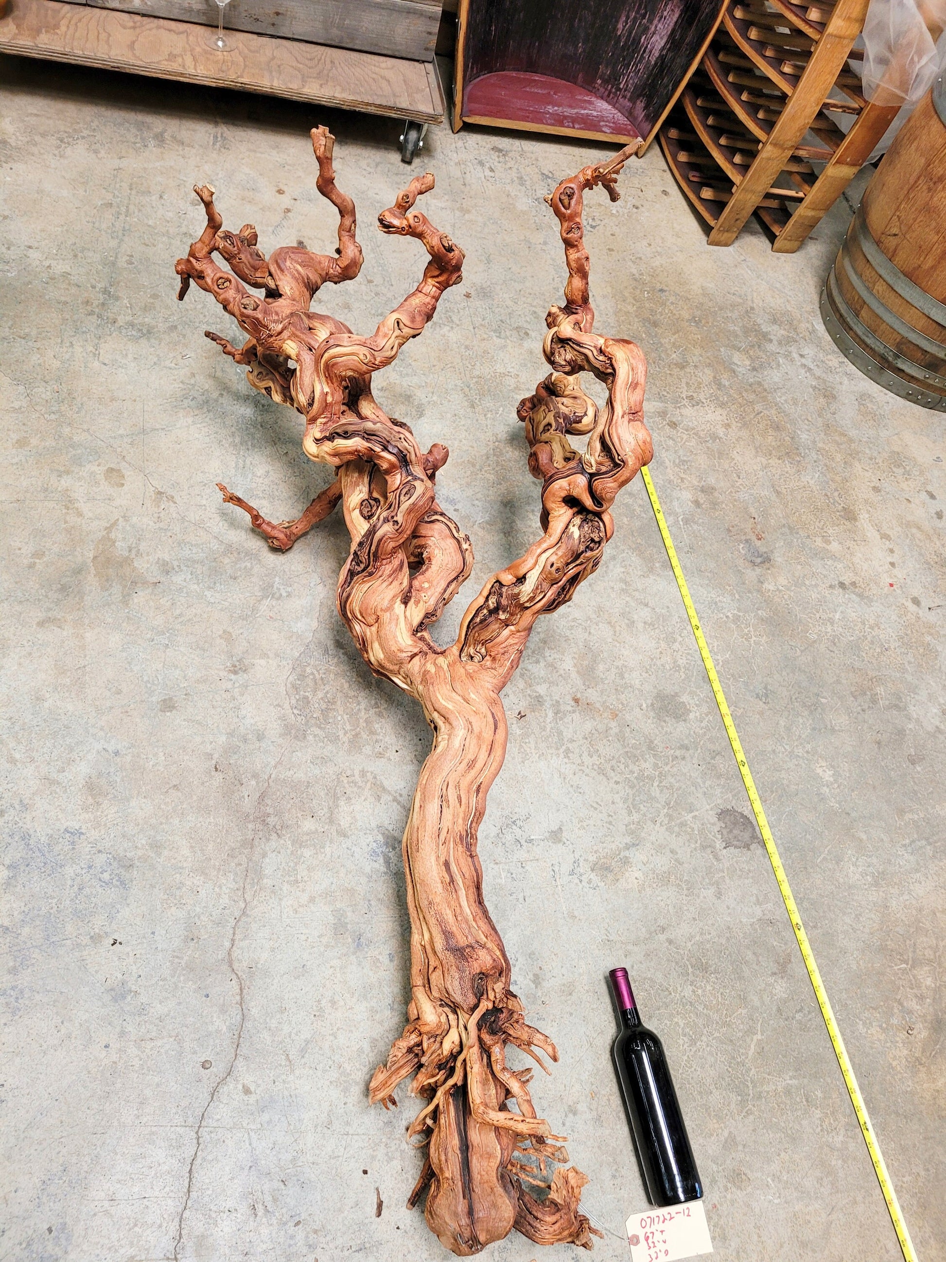 Turley Winery Zinfandel Old Grapevine Art From California - 100% Reclaimed + Ready to Ship!! 071722-12