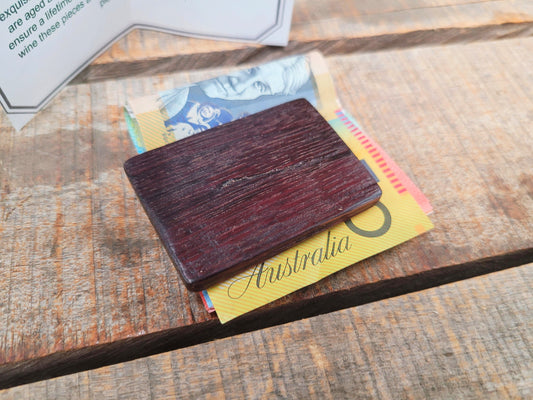 Wine Barrel Money Clip Made from Retired Camus Cabernet California Wine Barrel Grape 100% Recycled + Ready to Ship! 112223-50