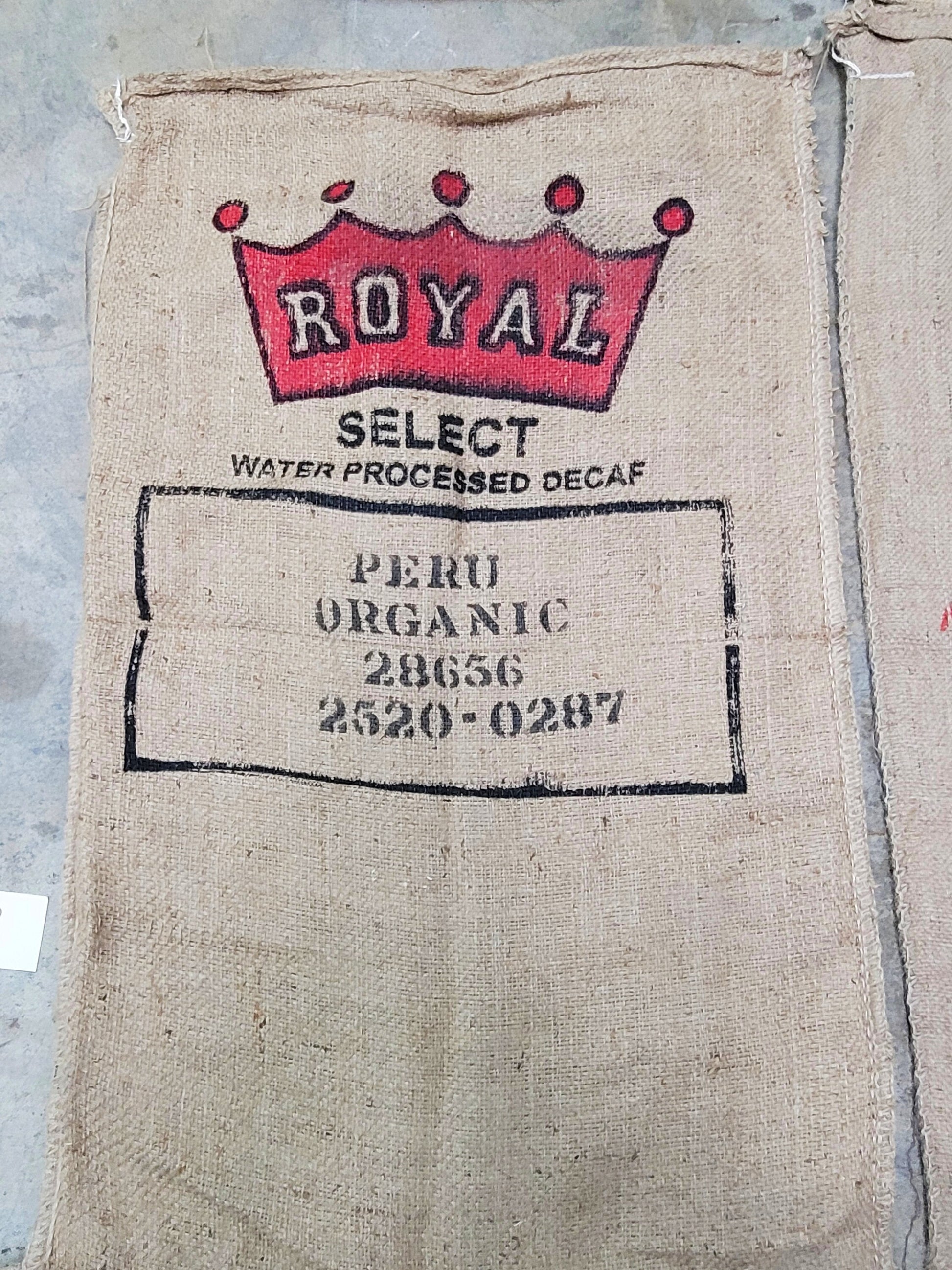 SALE Set of 6 Burlap Coffee bags 100% Recycled + Ready to Ship! LOT 3