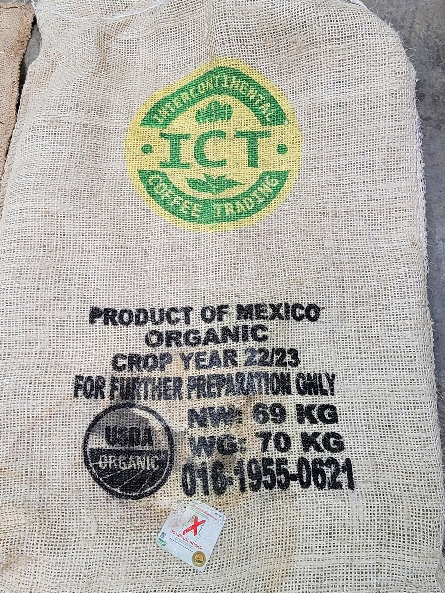 SALE Set of 6 Burlap Coffee bags 100% Recycled + Ready to Ship! LOT 3