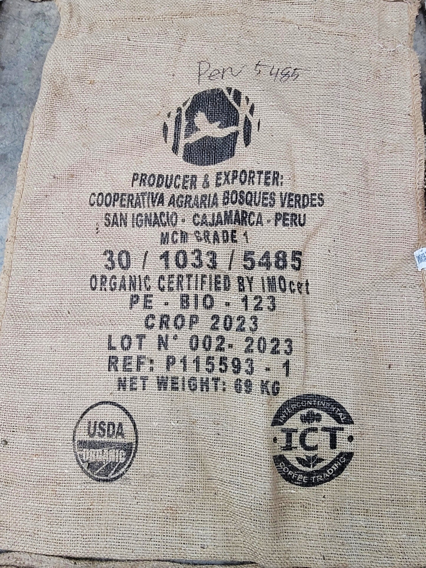 SALE Set of 6 Burlap Coffee bags 100% Recycled + Ready to Ship! LOT 3