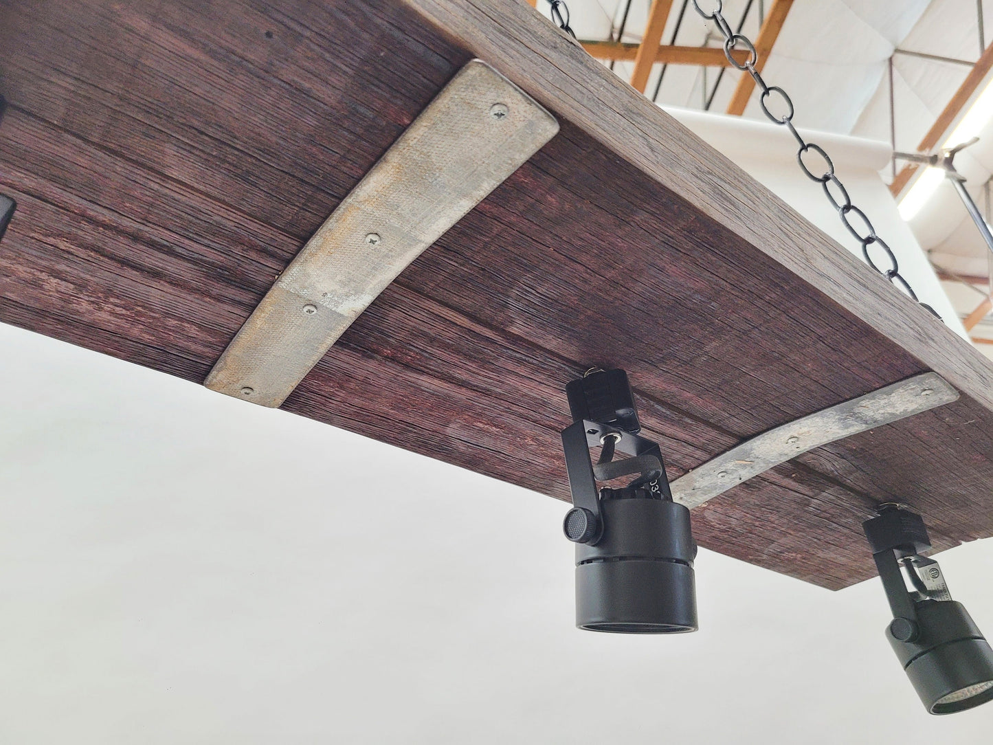 Wine Barrel Chandelier - SEKTI - With Adjustable spotlights Made from Retired New York Wine Barrels + Rings. 100% Recycled!