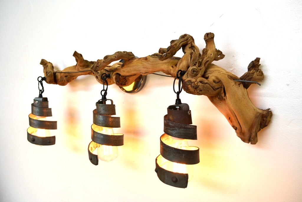 Grapevine and Wine Barrel Ring Vanity Light - Arneis - 100% Recycled!