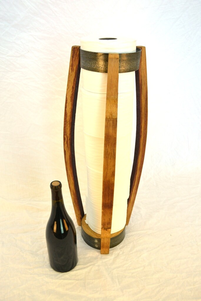 Wine Barrel Toilet Paper Holder - Komuna - Made from retired California wine barrels. 100% Recycled!
