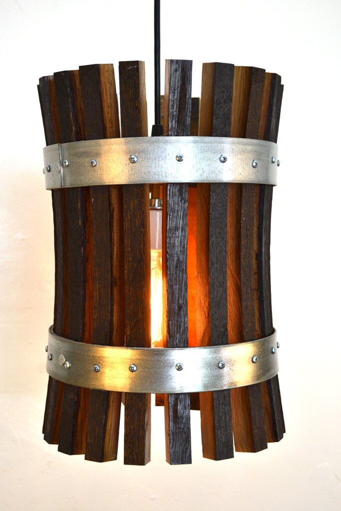 Wine Barrel Pendant Light - Pasadena - Made from retired California wine barrels. 100% Recycled!