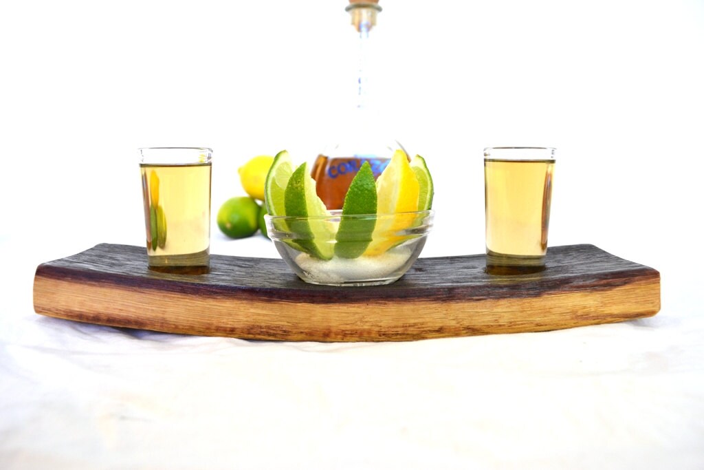 Barrel Stave Tequila Server - Agave Sazon - Made from retired California wine barrels. 100% Recycled!