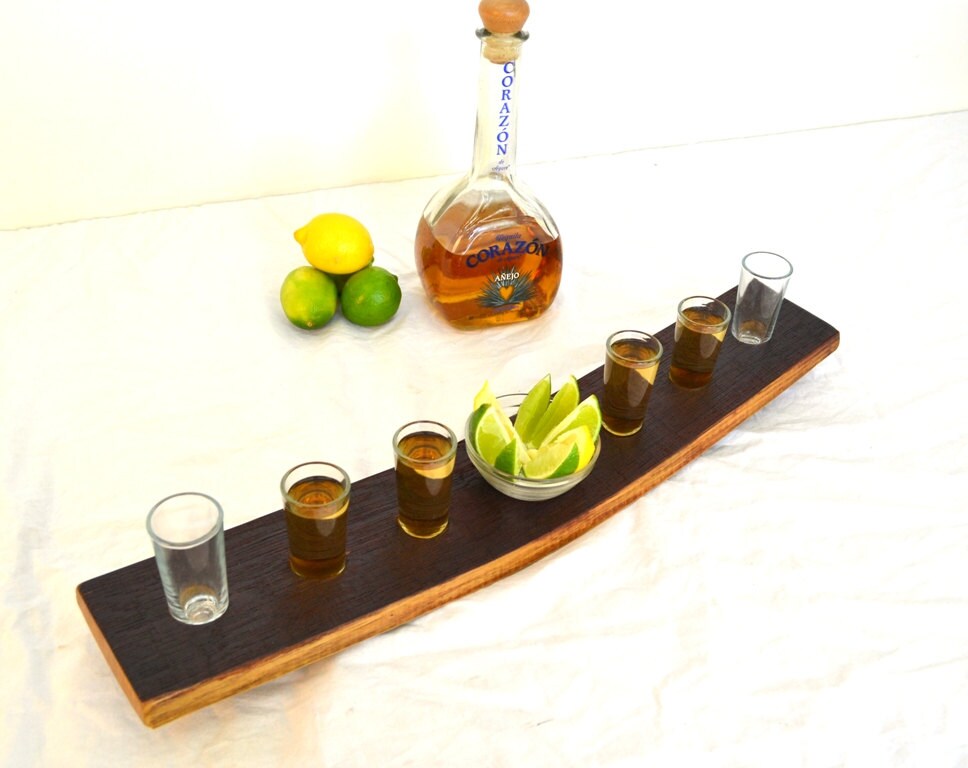 Barrel Stave Tequila Flight - Caballito - Made from reclaimed California wine barrels 100% Recycled!