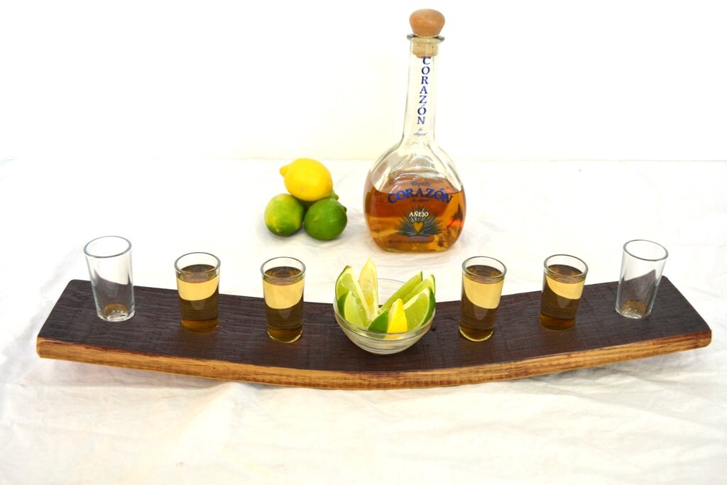 Barrel Stave Tequila Flight - Caballito - Made from reclaimed California wine barrels 100% Recycled!