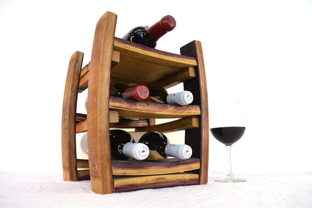 Mini Wine Rack - Corsica- Made with retired California wine barrels - 100% Recycled!