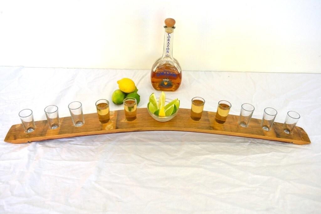 Barrel Wood Tequila Flight - Katelu - Made from retired California wine barrels. 100% Recycled!