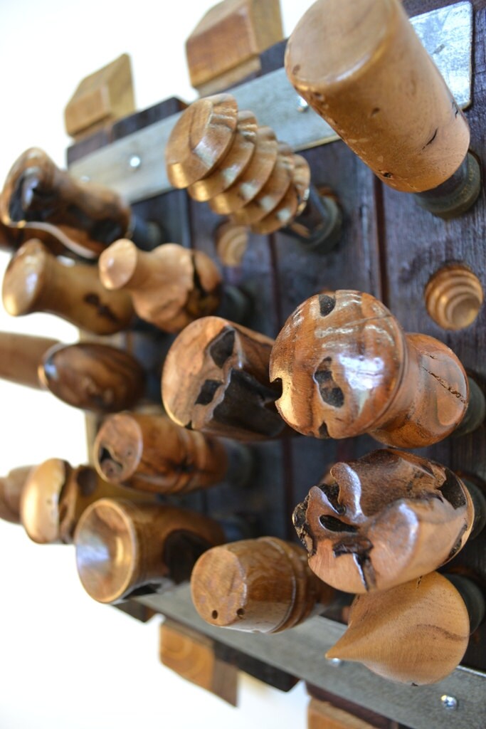 Mounted Wine Bottle Stopper Display - Five and Twenty - Made from reclaimed CA wine barrels. 100% Recycled!