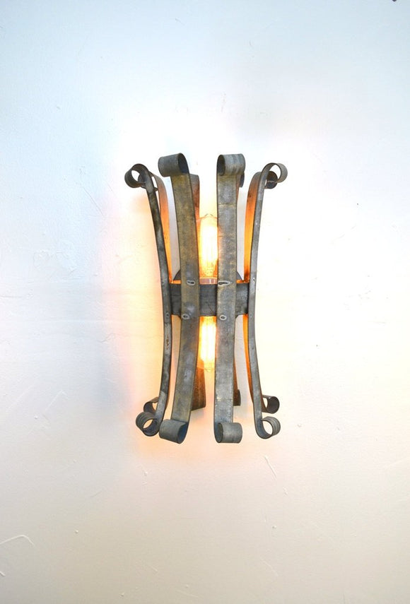 BLOOM Collection - Double Bloom - Wine Barrel Ring Double Wall Sconce 