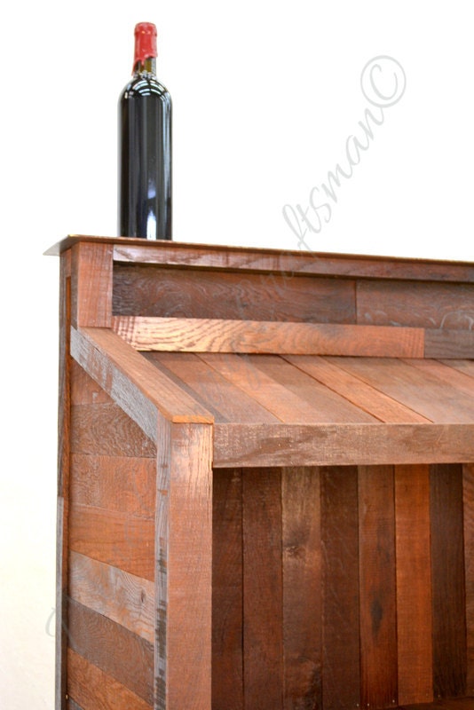 Hostess POS Valet Stand - Arnold - Made from retired California wine barrels. 100% Recycled!