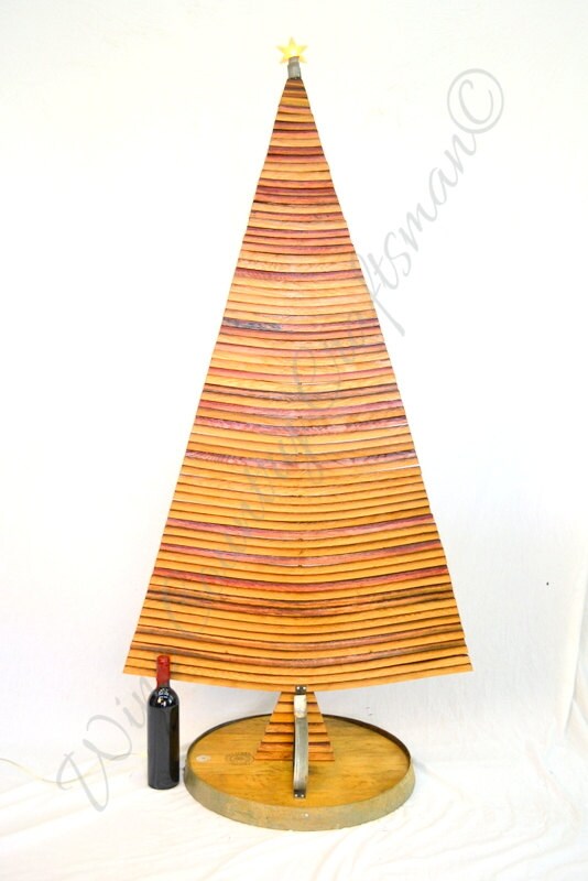 Wine Barrel Christmas Tree - Red Baron - Retired Napa Oak Staves 100% Recycled!
