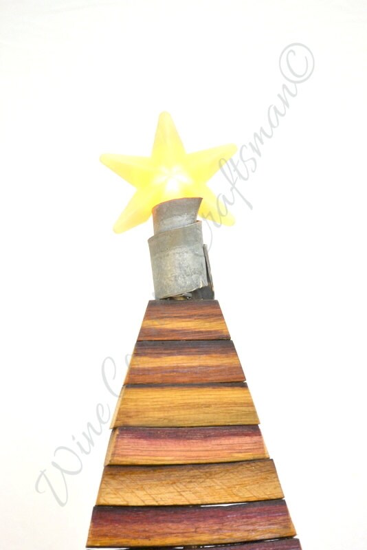 Wine Barrel Christmas Tree - Red Baron - Retired Napa Oak Staves 100% Recycled!
