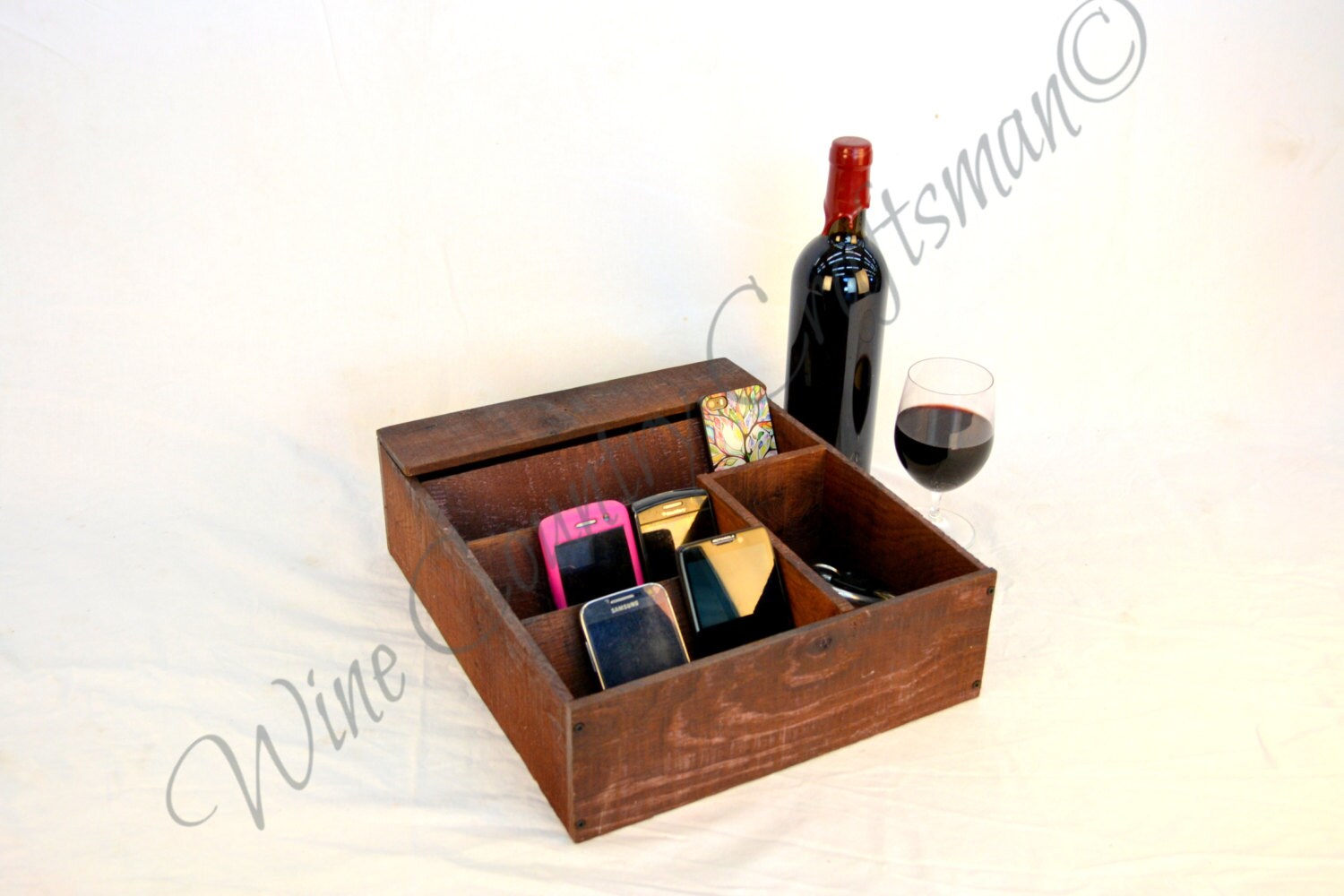 Wine Barrel Charging Station - Willow - Made from reclaimed California wine barrels - 100% Recycled!