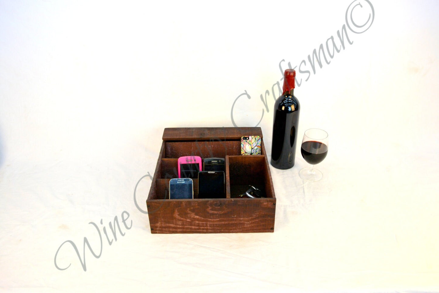Wine Barrel Charging Station - Willow - Made from reclaimed California wine barrels - 100% Recycled!