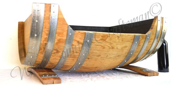 Wine Barrel Pet Bed - Leaba - Cat and Dog Bed made from retired Napa wine barrels. 100% Recycled!