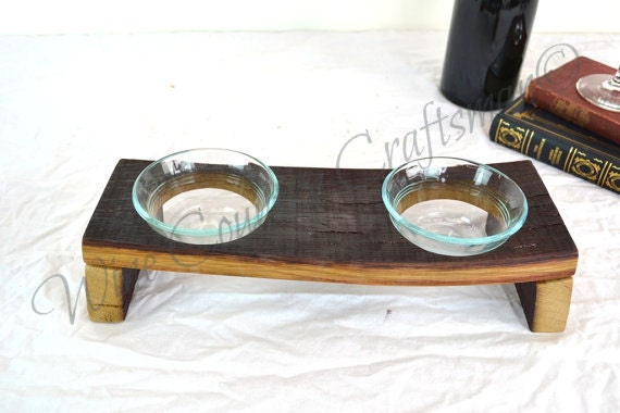 Wine Barrel Elevated Feeding Station - Megera - Made from retired California wine barrels. 100% Recycled!
