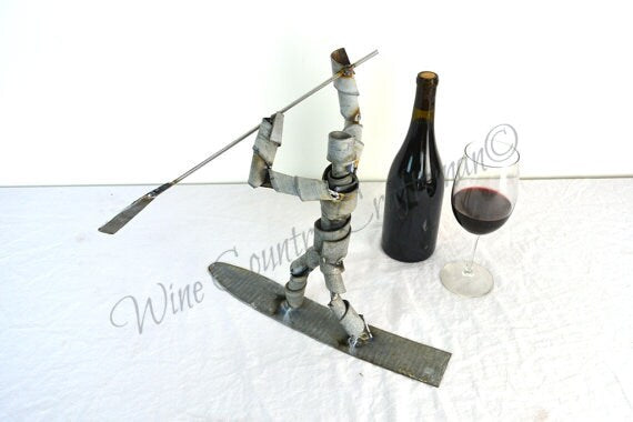 Stand Up Paddle Board Wine Bot - Surf's Up - Made from retired Napa Wine Barrel Rings. 100% Recycled!