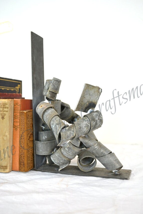 Wine Barrel Ring Reading Bookends with Light - Lesa - made from retired Napa wine barrel rings. 100% Recycled!