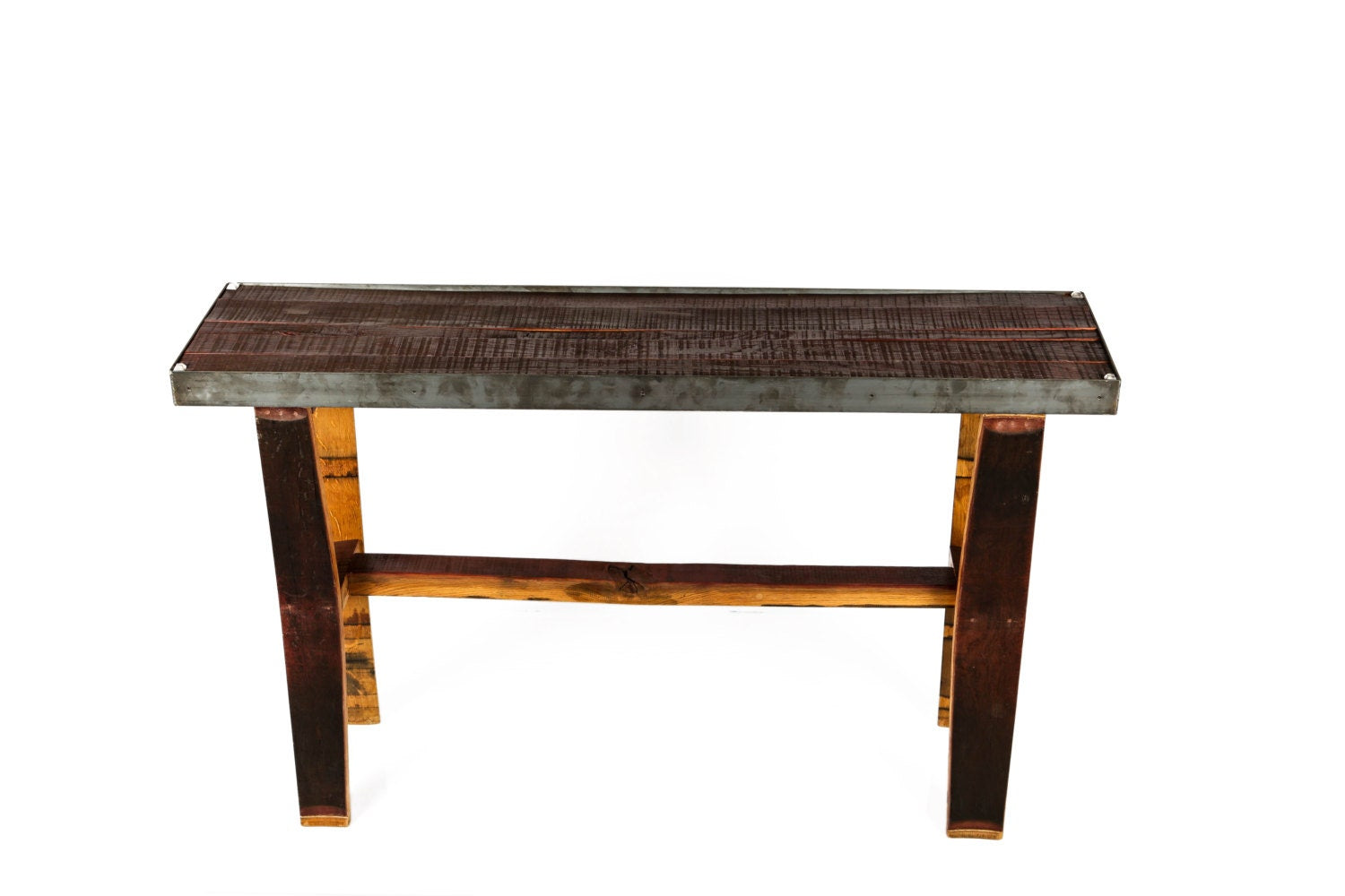 Wine Barrel Sofa Entry Table - Sarani - Made from retired California wine barrels 100% Recycled!