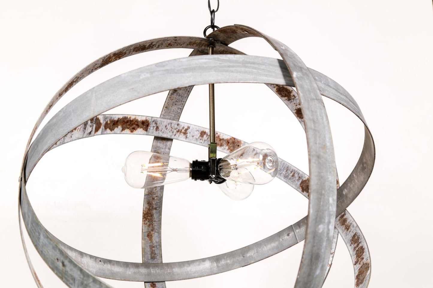 Wine Barrel Ring Chandelier - Premier - Made from retired California wine barrel rings. 100% Recycled!
