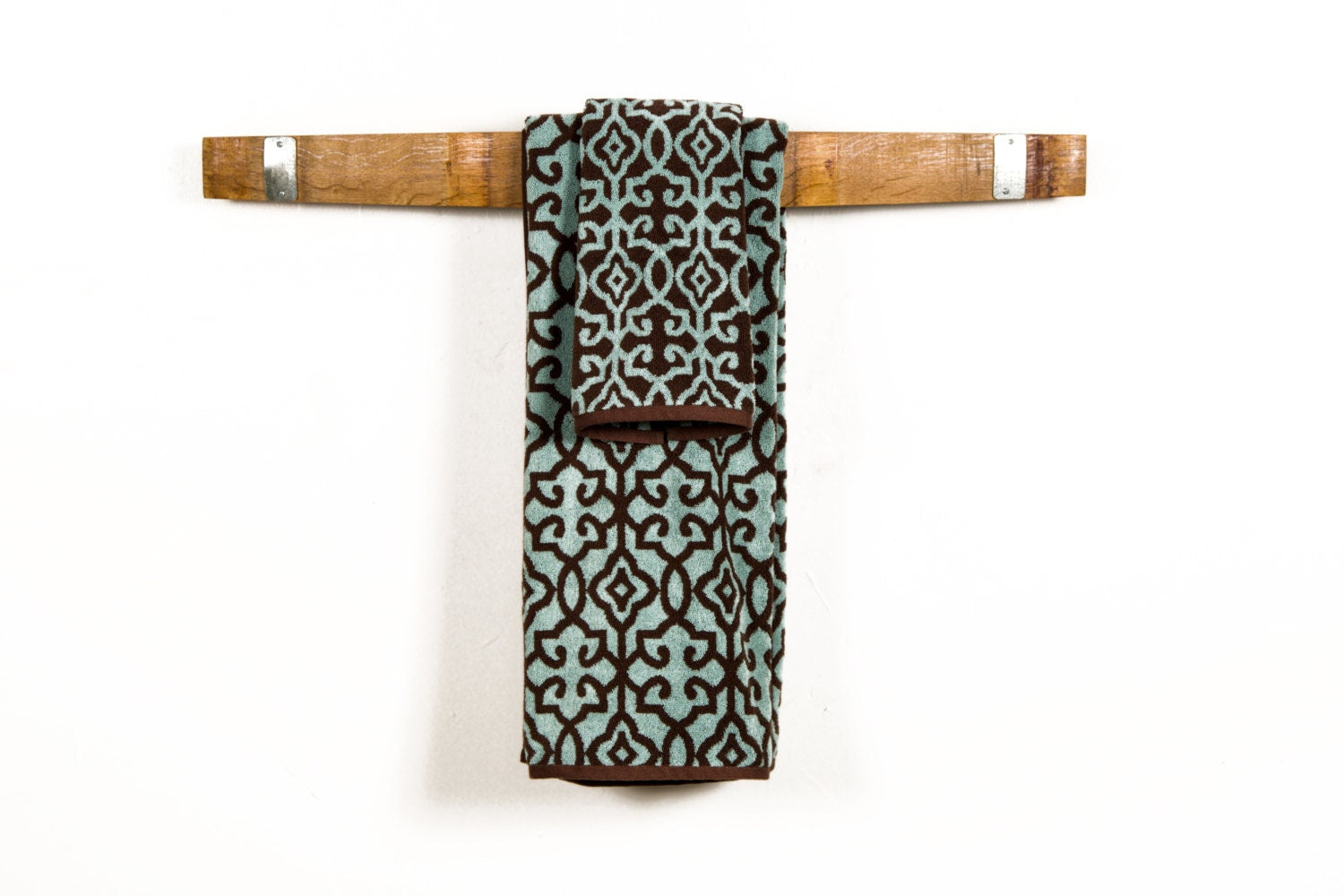 Wine Barrel Stave Towel Bar - Toka - Made from retired California wine barrels. 100% Recycled!