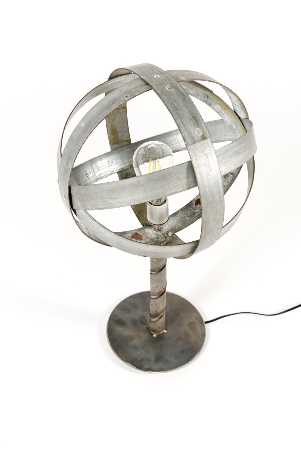 Wine Barrel Desk Lamp - Tavoci - Made from retired California wine barrel rings. 100% Recycled!