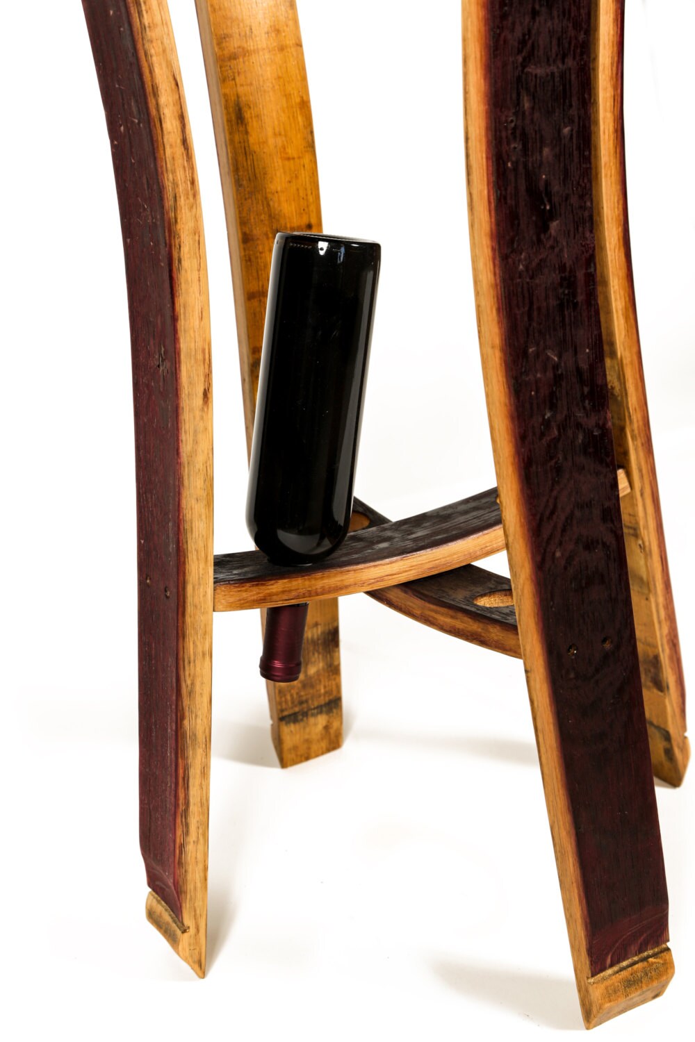 Wine Barrel Side Tasting Table - Serenoa 2 - made from retired Napa wine barrels. 100% Recycled!