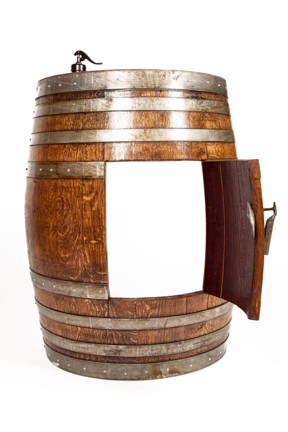 Wine Barrel Vanity and Copper Sink - TreQuarti - Made from a retired CA wine barrel. 100% Recycled!