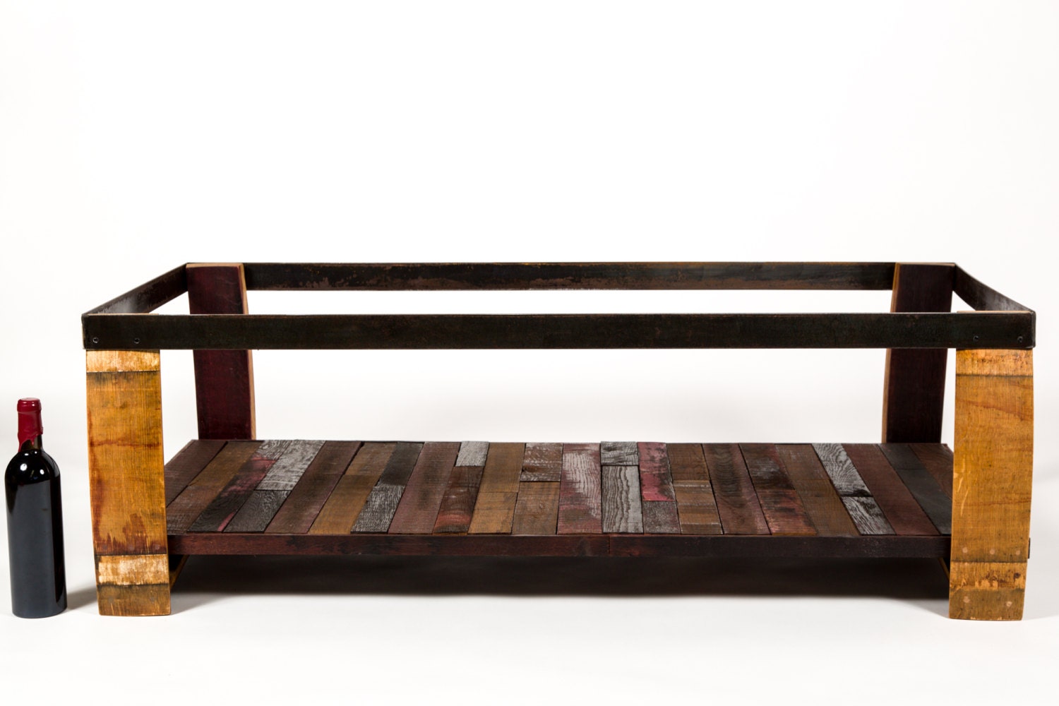 Wine Barrel Stave Coffee Table - Tafeltop - Made from retired Napa wine barrels. 100% Recycled!