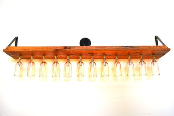 RUSTIC Collection - Luceat - Reclaimed Barn Wood and Wine Bottle Vanity Light 