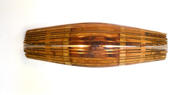 Wine Barrel Wall Sconce - Candentis - Made from Retired California Wine Barrels. 100% Recycled!