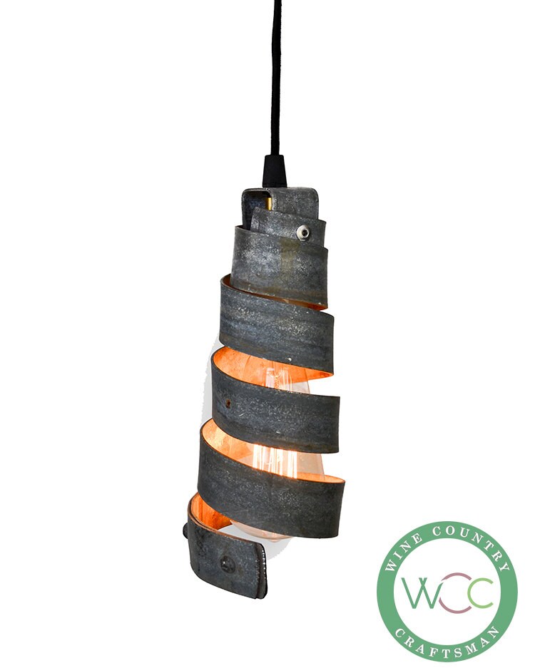 Wine Barrel Head Ceiling Light - Tripoli - Made from retired California wine barrels. 100% Recycled!