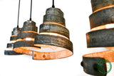 RUSTIC Collection - Opata - Reclaimed Barn Wood and Wine Barrel Ring Adjustable Chandelier 